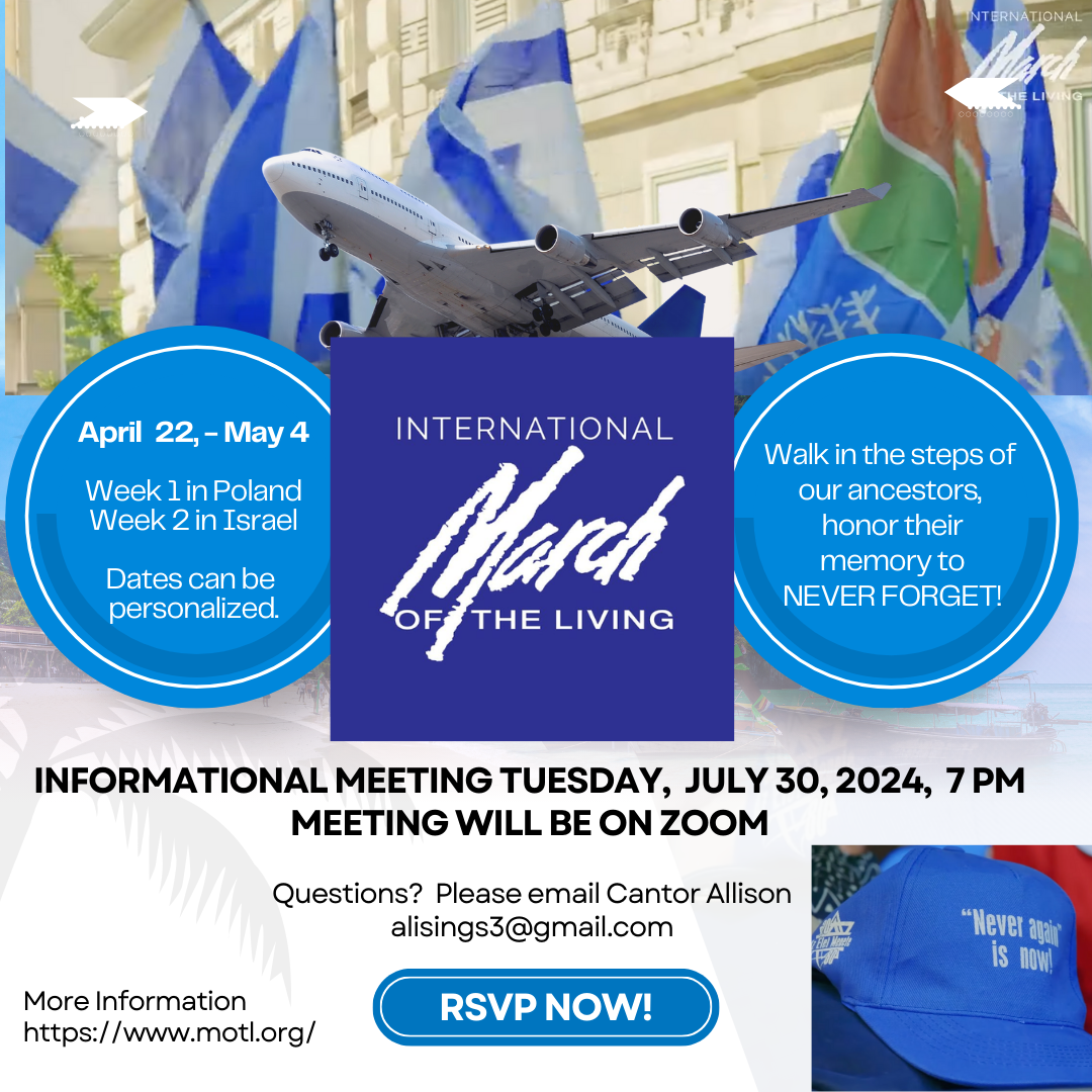 March of the Living Informational Meeting Over Zoom